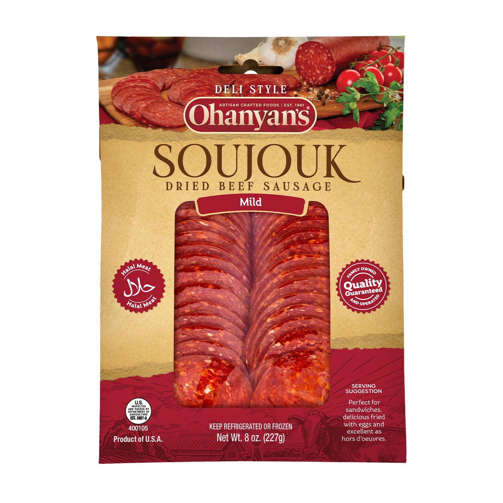 Sliced Mild Soujouk (8 oz/pkg)